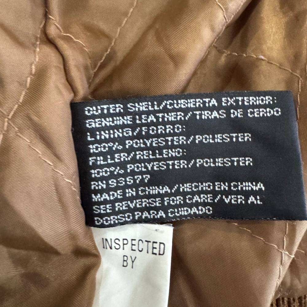 St. John’s Bay Men’s XL Brown Genuine Suede Leather Bomber Jacket - Picture 7 of 7